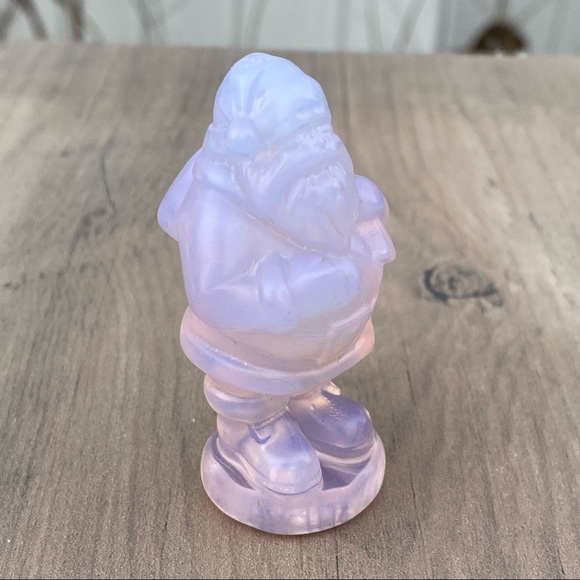 Pink Opalite Santa Claus Crystal Carving Figurine Christmas Holiday - Picture 3 of 5